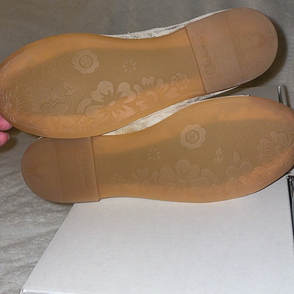 NWT NATURINO CROISE' TIP Laminated leather ballet flats in Platinum - Picture 14 of 15